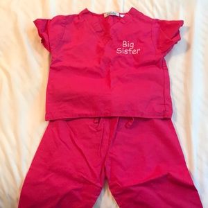 2T “Big Sister” scrub set